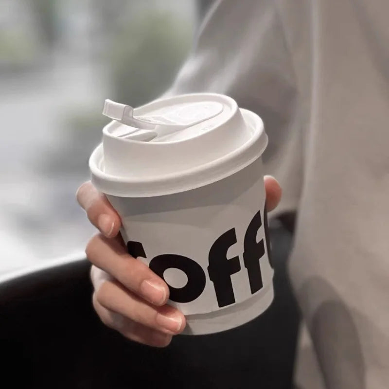 Custom Logo 8oz 12oz 16oz 22oz   Biodegradable Double-Wall Kraft Paper Cups  with Lids for Hot Latte Coffee for Beverage Store