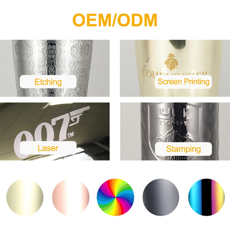Festival Recyclable Custom Retail Dispos Aluminum Metal Tumbler Mug Party Drink Cold Drinking Wine Beer Cups Disposable