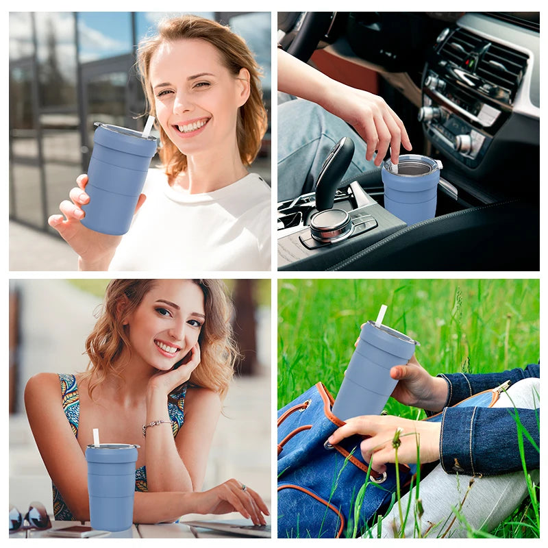 Wholesale of New Materials Frozen Drinks Cups Cold Stainless Steel Coffee Cup Travel With Custom logo